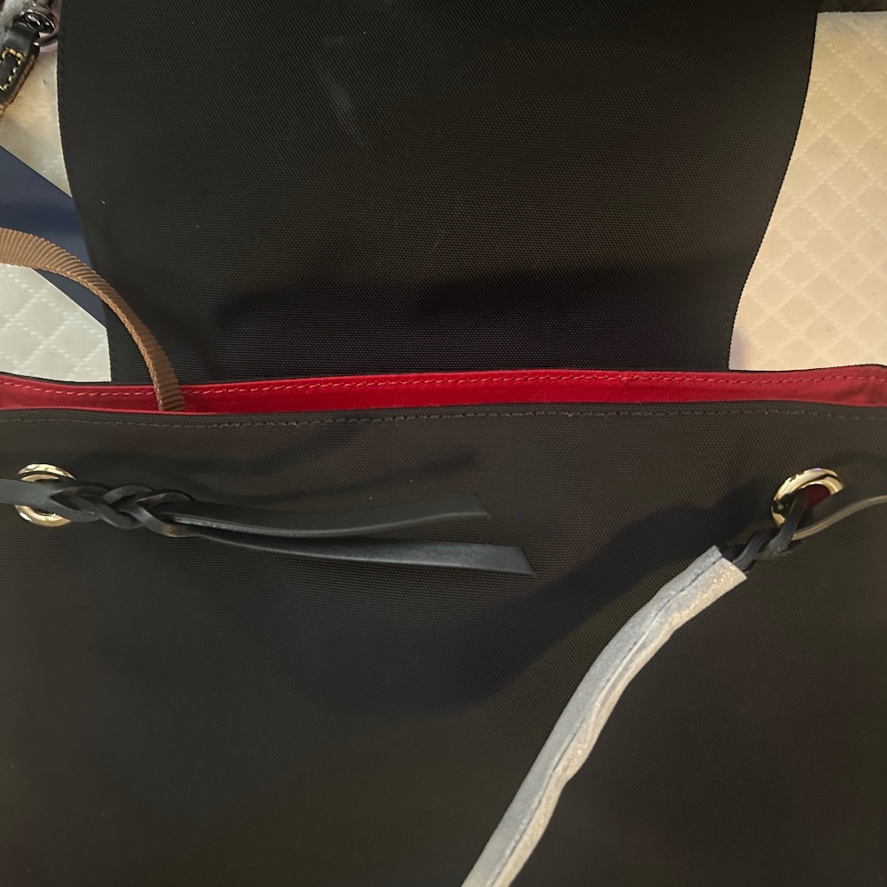 Dooney & Burke Black Nylon Flap Backpack NWT - Picture 7 of 13